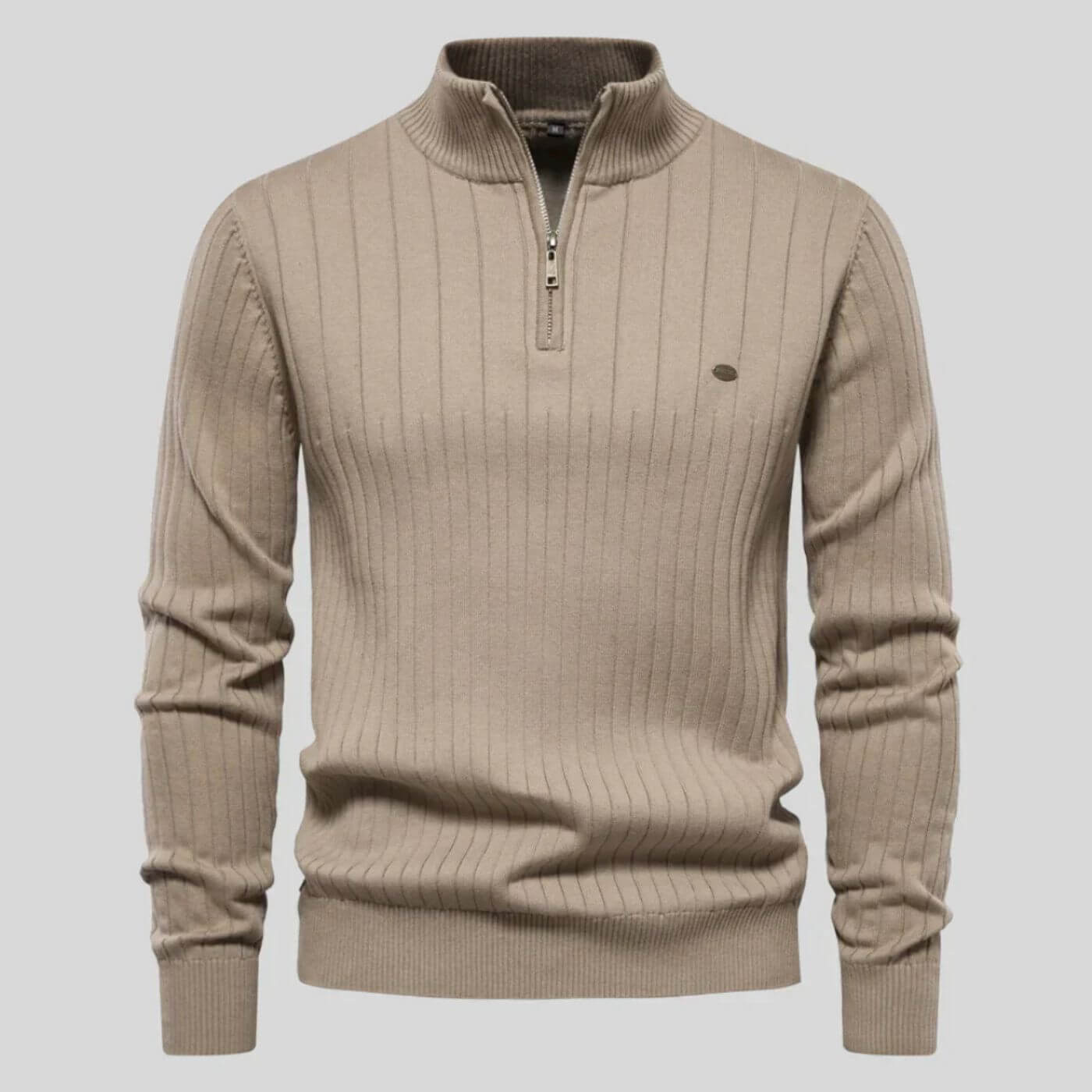 Men's black soft knitted jumper for everyday autumn wear
