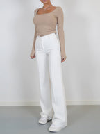 Women's wide-leg palazzo trousers in black
