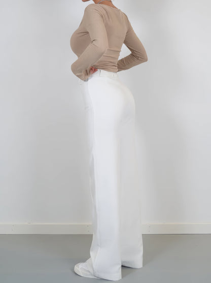 Women's wide-leg palazzo trousers in black