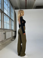Women's wide-leg palazzo trousers in white