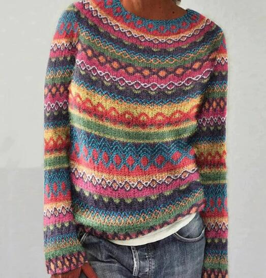 Blue wool jumper with a warm, elegant fine knit finish