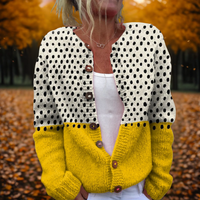 Ursula | Women's Oversized Contrast Pocket Knit Cardigan