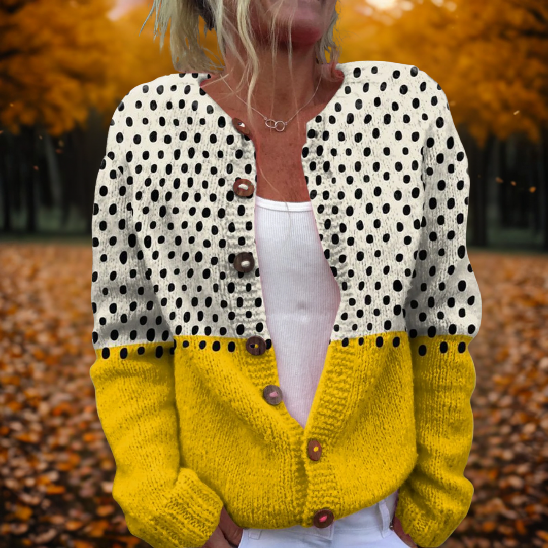 Women's Colourblock Knit Cardigan