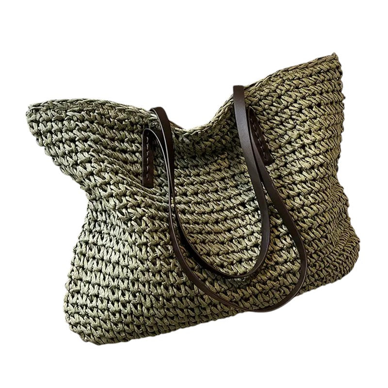 Beach tote bag, side view