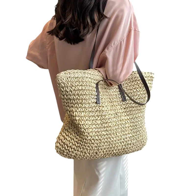 Beach tote bag, back view