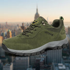 Camel men's suede mesh hiking shoes with a grip outsole