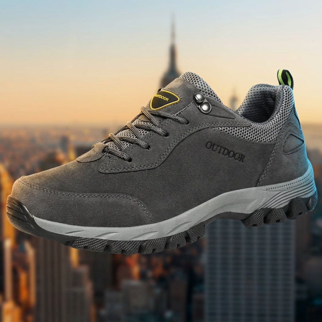 Camel men's suede mesh hiking shoes with a grip outsole