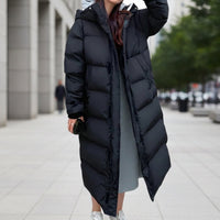 Nina | Women's Quilted Longline Puffer Parka with Waterproof Hood