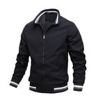 Men's black classic zip-through bomber jacket for everyday layering