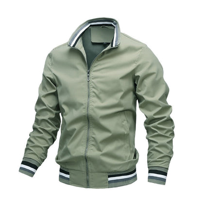 Men's black classic zip-through bomber jacket for everyday layering