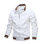 Men's black classic zip-through bomber jacket for everyday layering