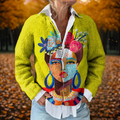 Women's MultiColour Printed Knitted Cardigan for Autumn Layering