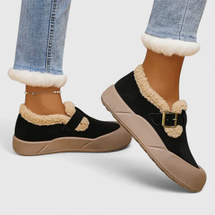Wide fit boots with cushioned insole, product still life