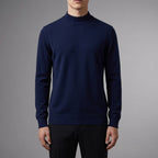 Men's camel cashmere blend crew neck jumper for autumn