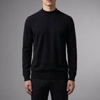 Men's camel cashmere blend crew neck jumper for autumn