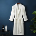 Soft plush dressing gown for men and women, product still life