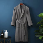 Soft plush dressing gown for men and women, product still life