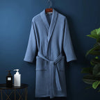 Soft plush dressing gown for men and women, product still life