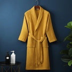 Soft plush dressing gown for men and women, product still life