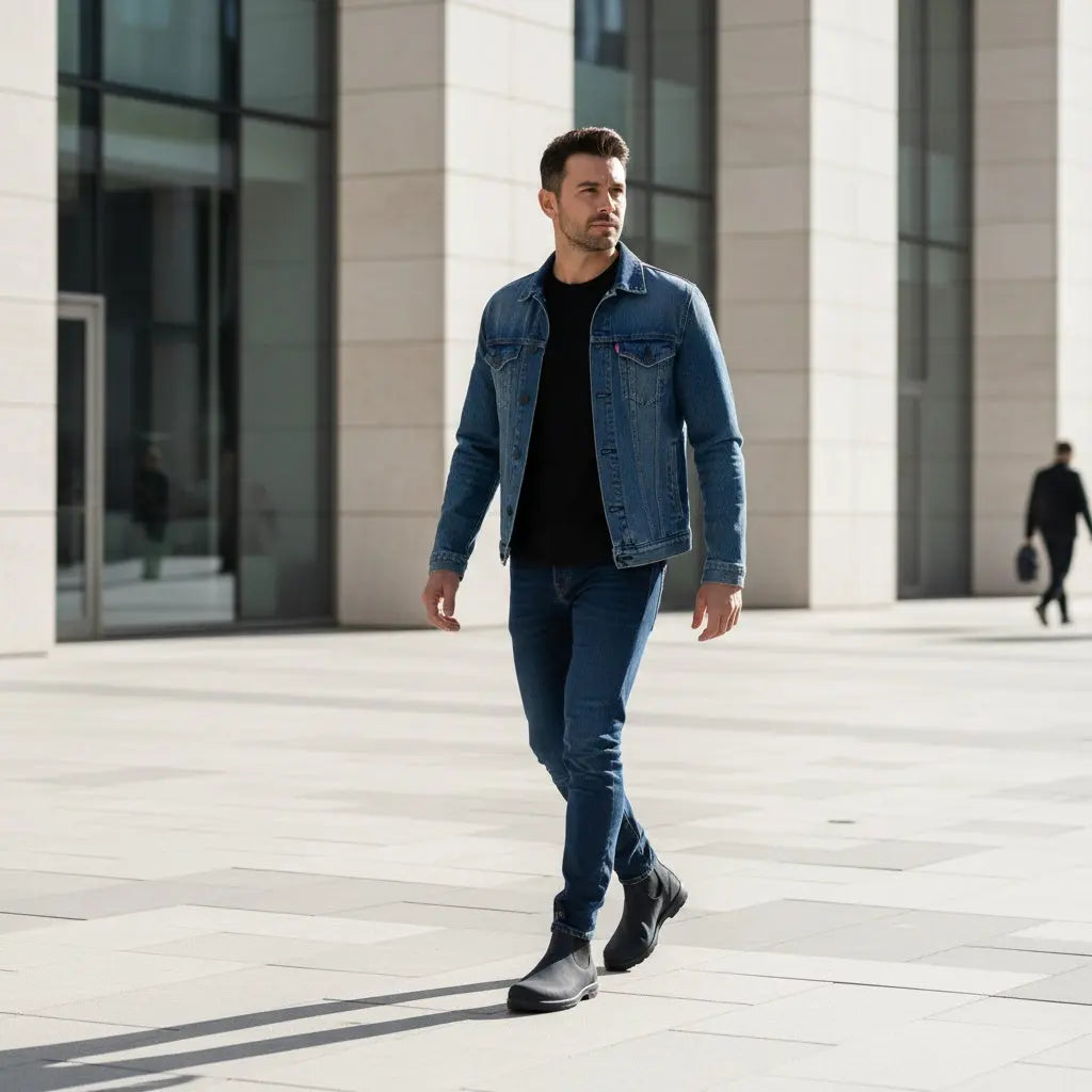 Men's slip-on chelsea work boots