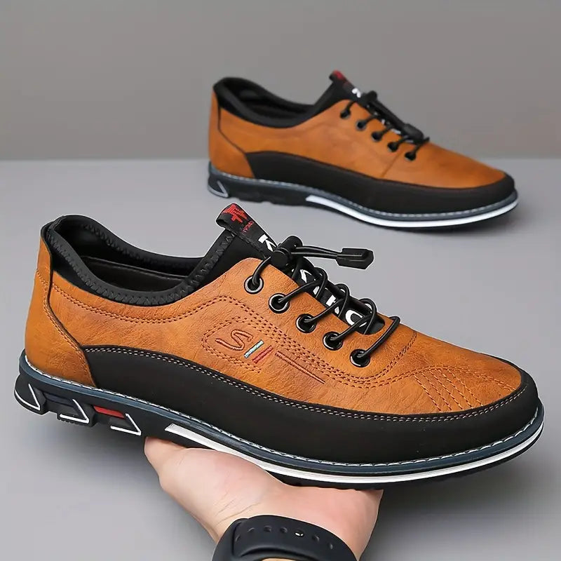Men's classic lace-up casual shoes, product still life