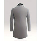 Women's long overcoat with notch lapel, product photo