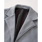 Women's long overcoat with notch lapel, product photo