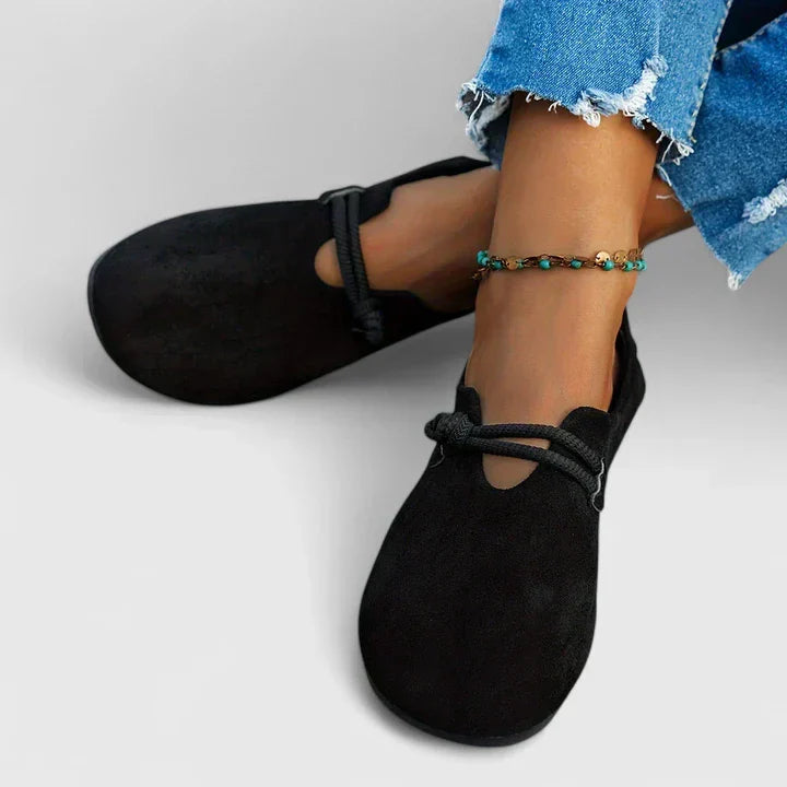 Lace-up comfort loafers, product still life