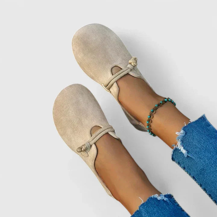 Lace-up comfort loafers, product still life