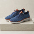 Midnight Navy men's lightweight mesh knit trainers with a cushioned sole