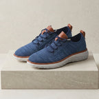 Midnight Navy men's lightweight mesh knit trainers with a cushioned sole