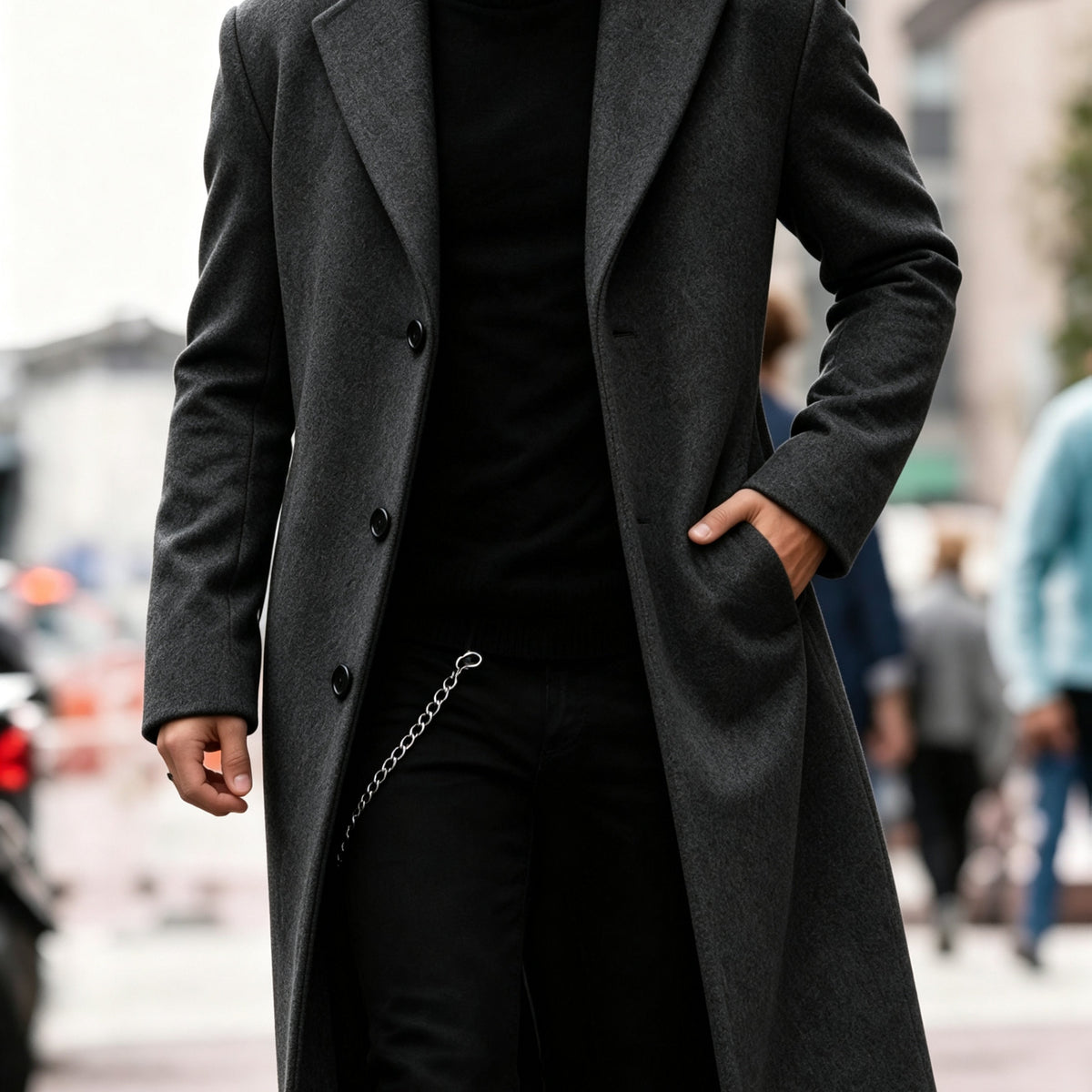 Long trench coat, additional product view