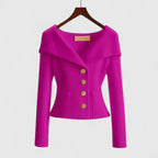 Women's Red Chunky Knit Cardigan