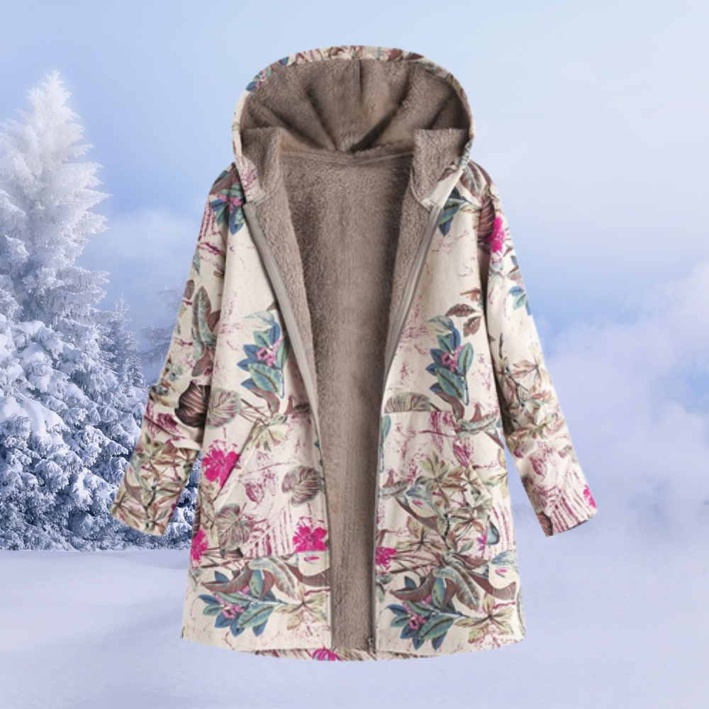 Black hooded padded puffer jacket for women in a lightweight design