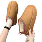 Platform slip-on clogs with chunky sole, product still life