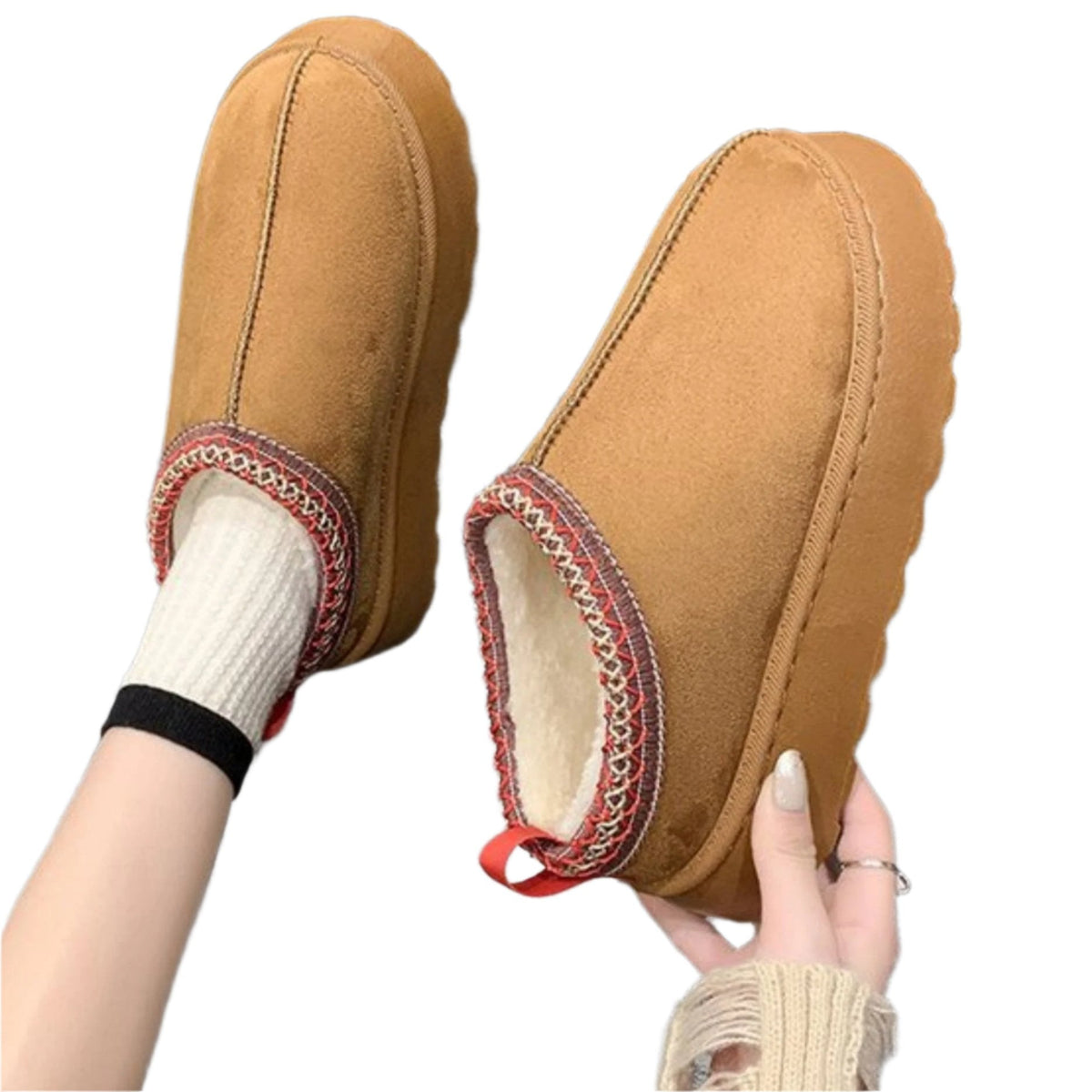 Platform slip-on clogs with chunky sole, product still life
