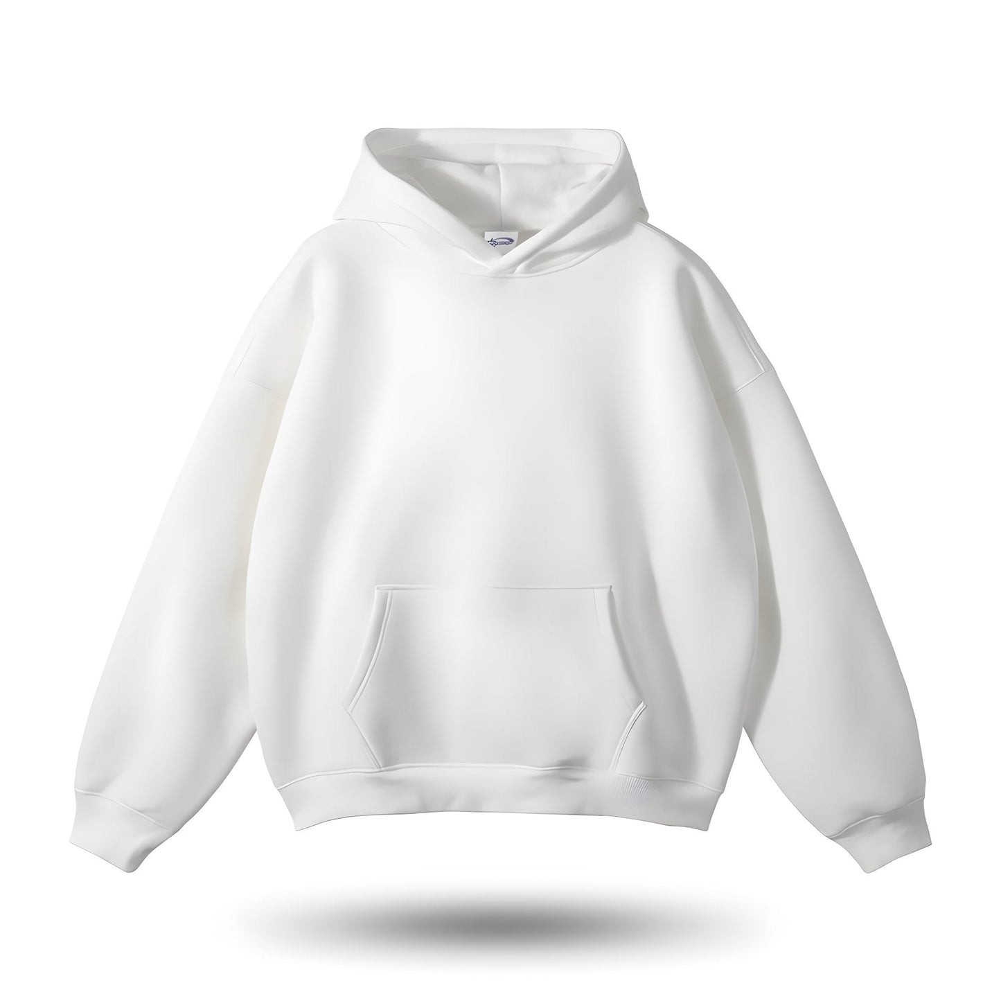 Steel grey weighted hoodie with relaxed comfort fit for layering