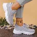 Khaki cushioned wide fit trainers with a padded insole for everyday comfort