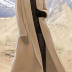 Long winter coat laid flat