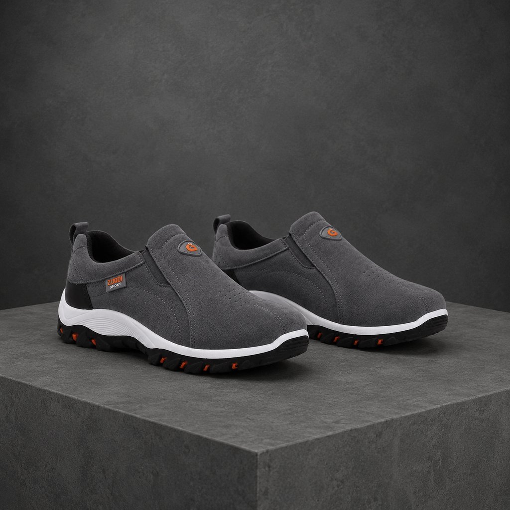 Camel men's slip-on outdoor trainers with a grip sole for autumn walks