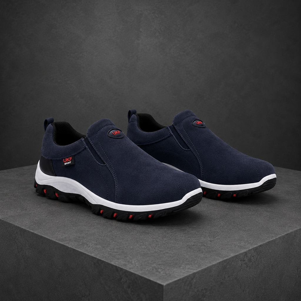 Camel men's slip-on outdoor trainers with a grip sole for autumn walks