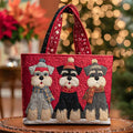 Multicolour tote bag with dog print design