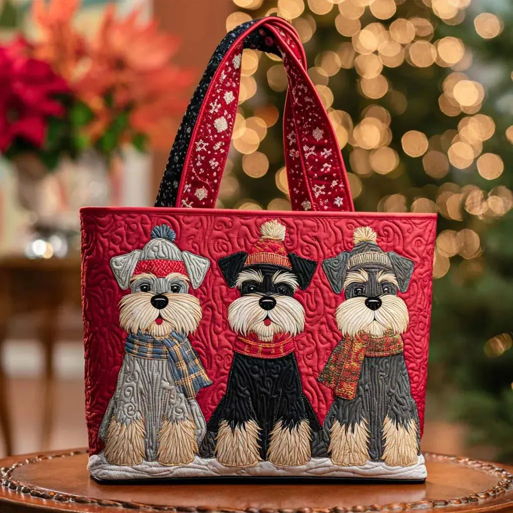 Multicolour tote bag with dog print design
