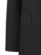 Single-breasted wool-blend overcoat with notch lapel and knee-length cut
