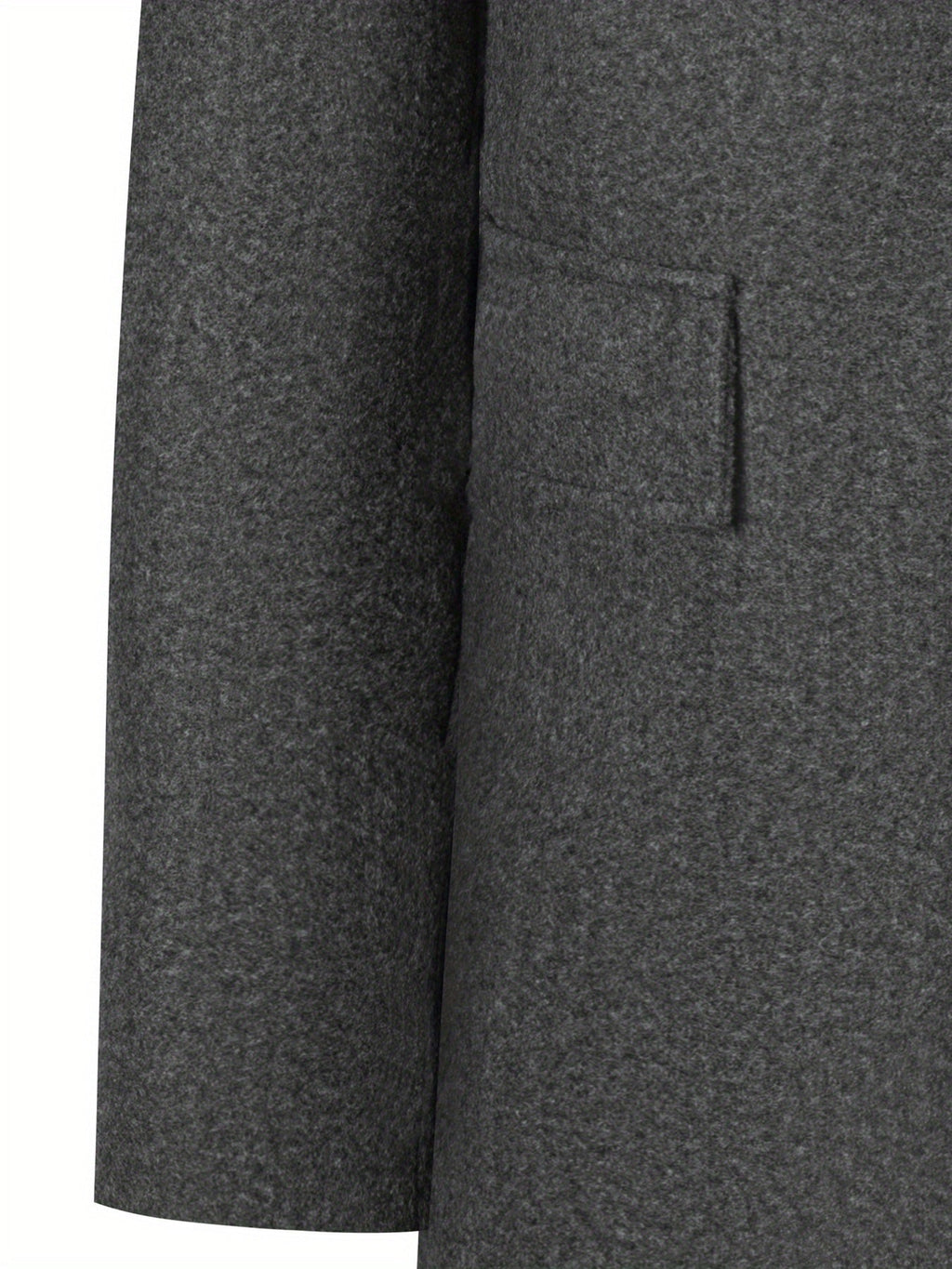 Single-breasted wool-blend overcoat with notch lapel and knee-length cut