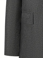 Single-breasted wool-blend overcoat with notch lapel and knee-length cut