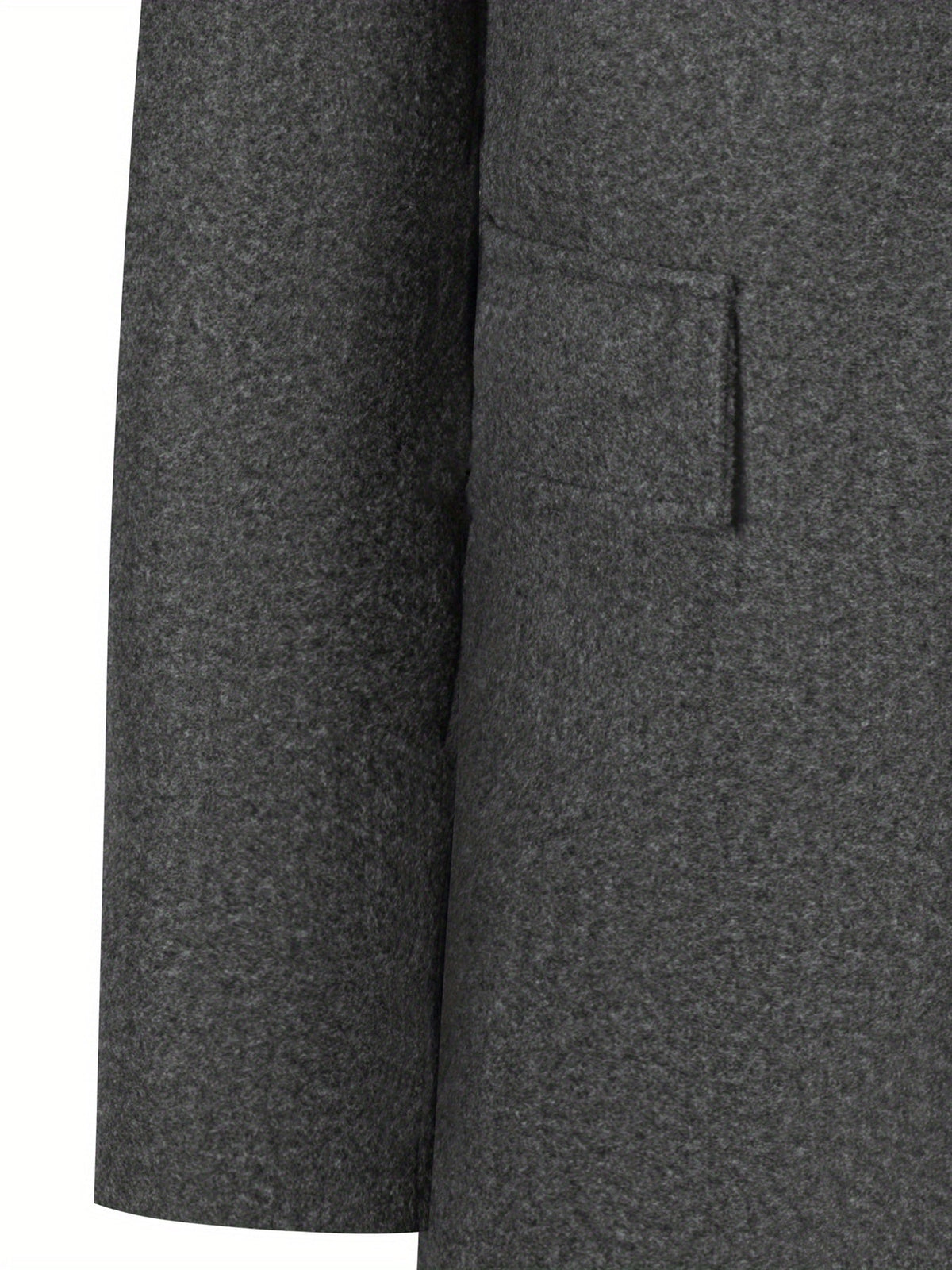 Single-breasted wool-blend overcoat with notch lapel and knee-length cut