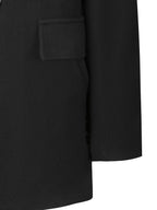 Single-breasted wool-blend overcoat with notch lapel and knee-length cut