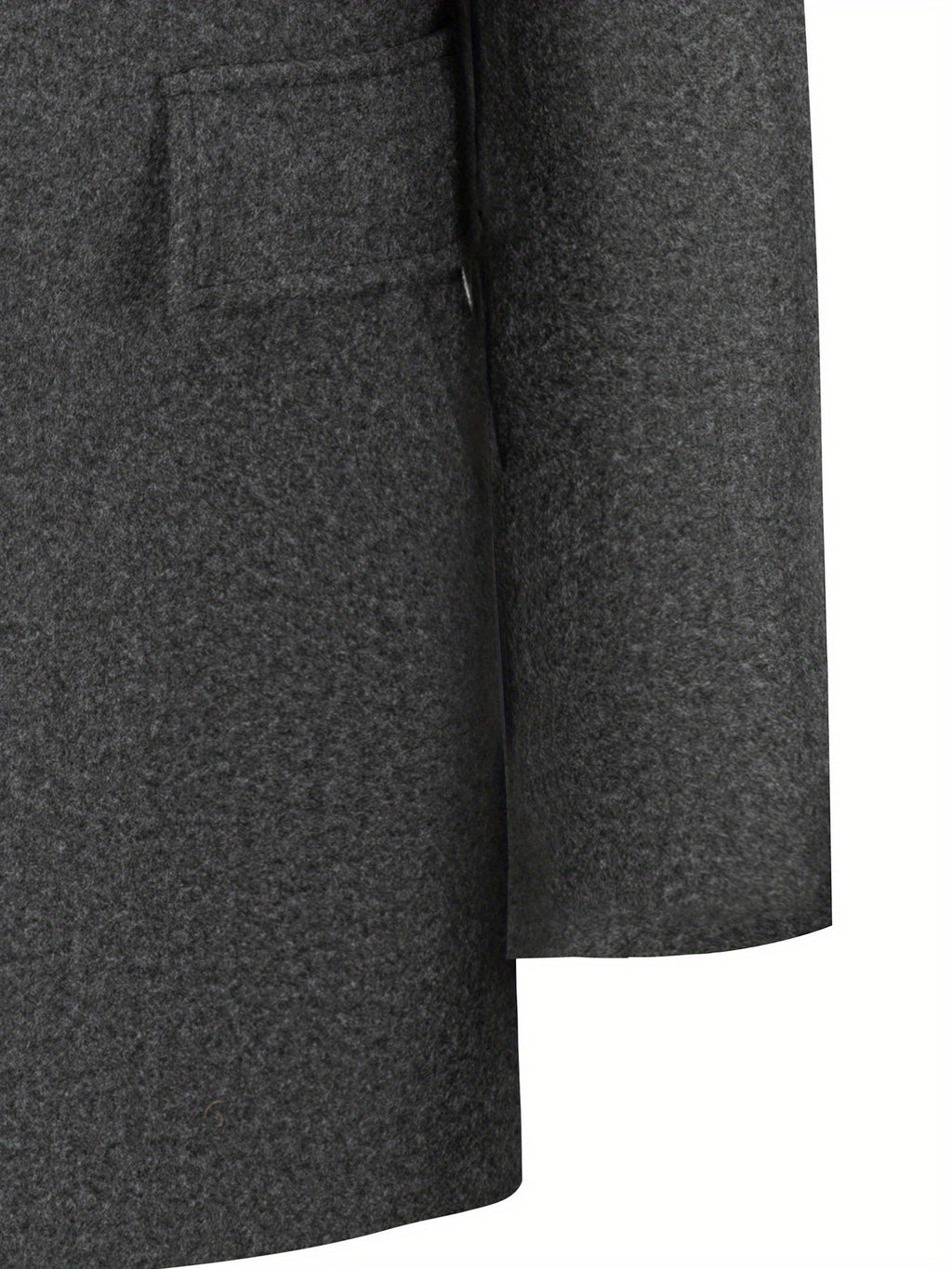 Single-breasted wool-blend overcoat with notch lapel and knee-length cut