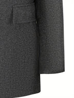 Single-breasted wool-blend overcoat with notch lapel and knee-length cut